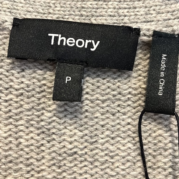 NWT Theory Wool & Cashmere Blend Cardigan Sweater Gray (Oatmeal) Soft & Warm P 0 - Picture 5 of 16